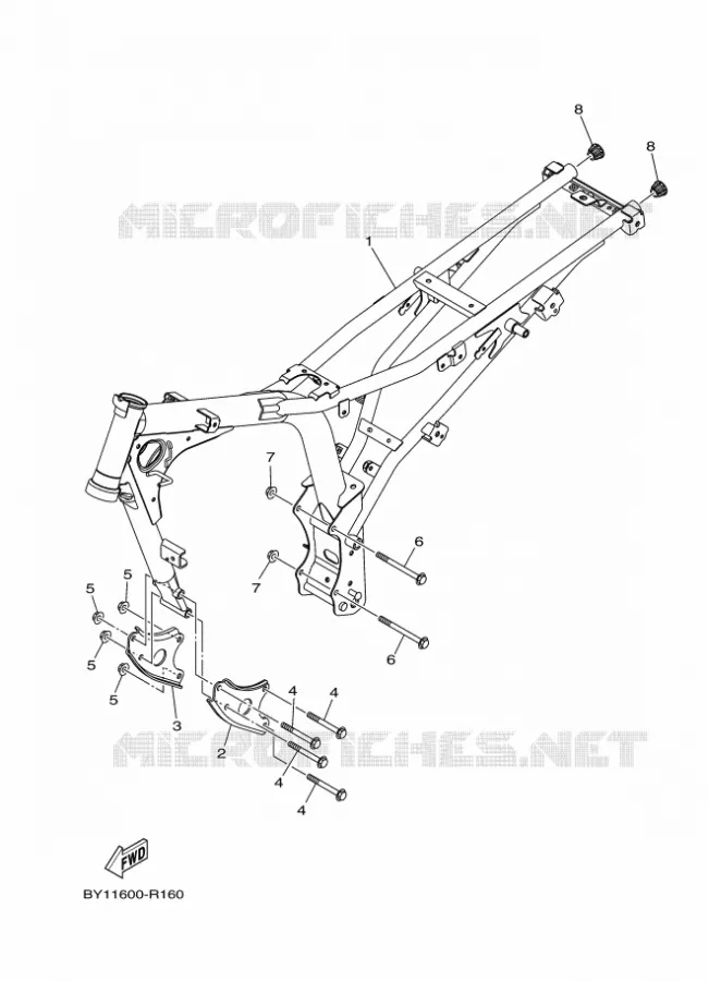 FRAME Yamaha MOTO 110 2020 CRUX  YD110D-4
