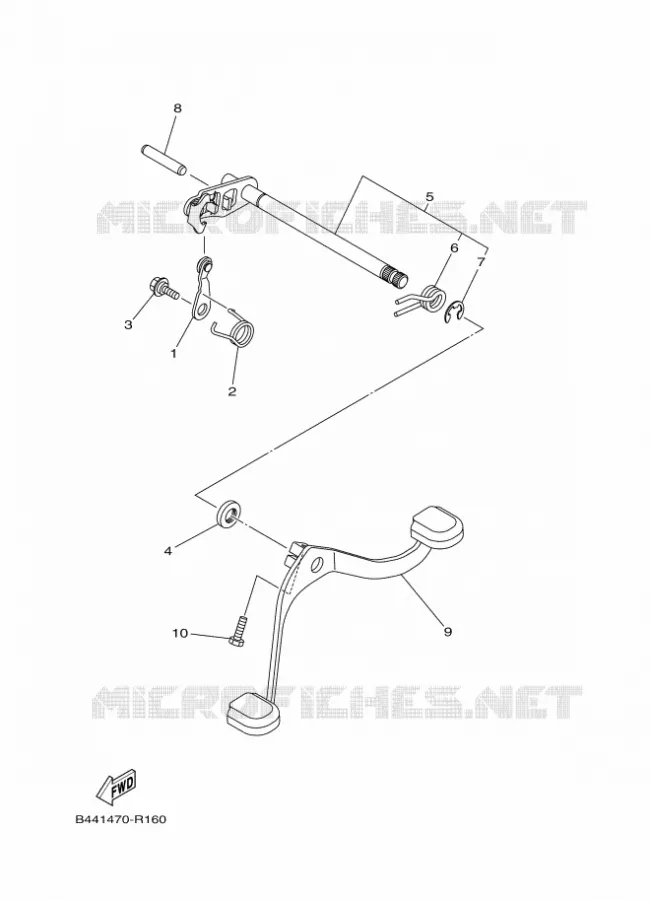 SCHAKEL STANG / PEDAAL Yamaha MOTO 110 2020 CRUX  YD110D-4