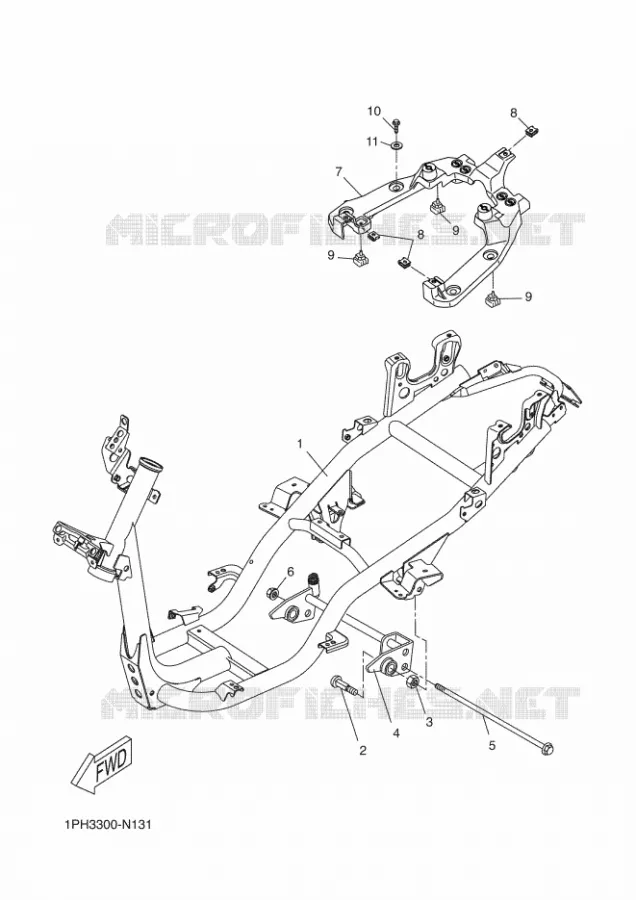 FRAME Yamaha SCOOTER 50 2016 AEROX  NS50N