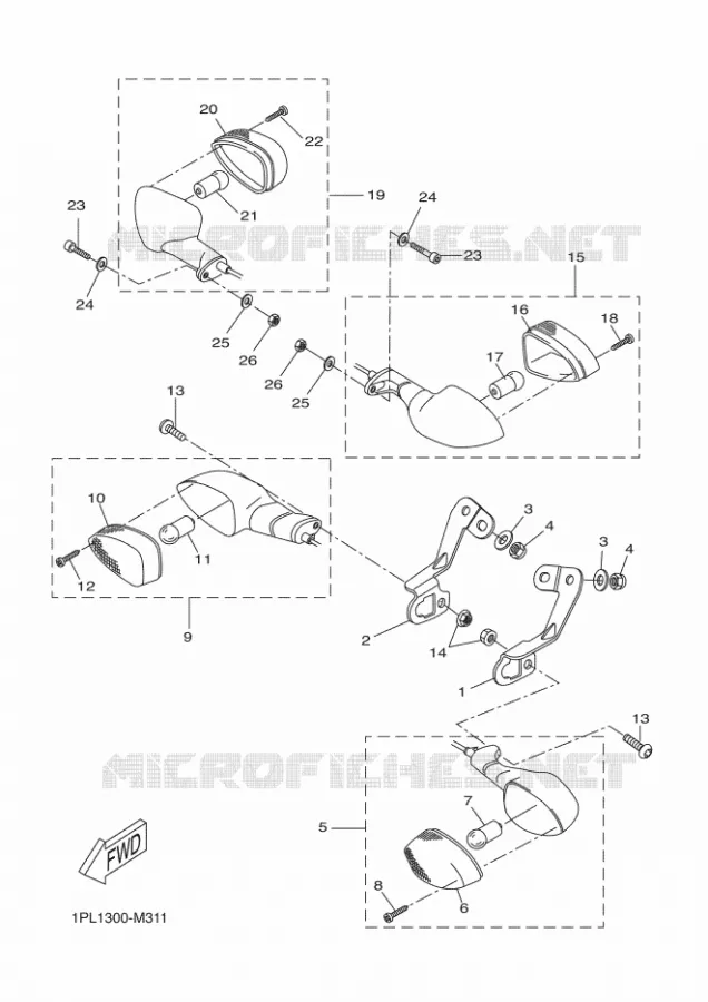 KNIPPERLICHT Yamaha SCOOTER 50 2016 AEROX  NS50N