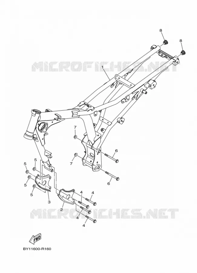 FRAME Yamaha MOTO 110 2020 CRUX  YD110D-4