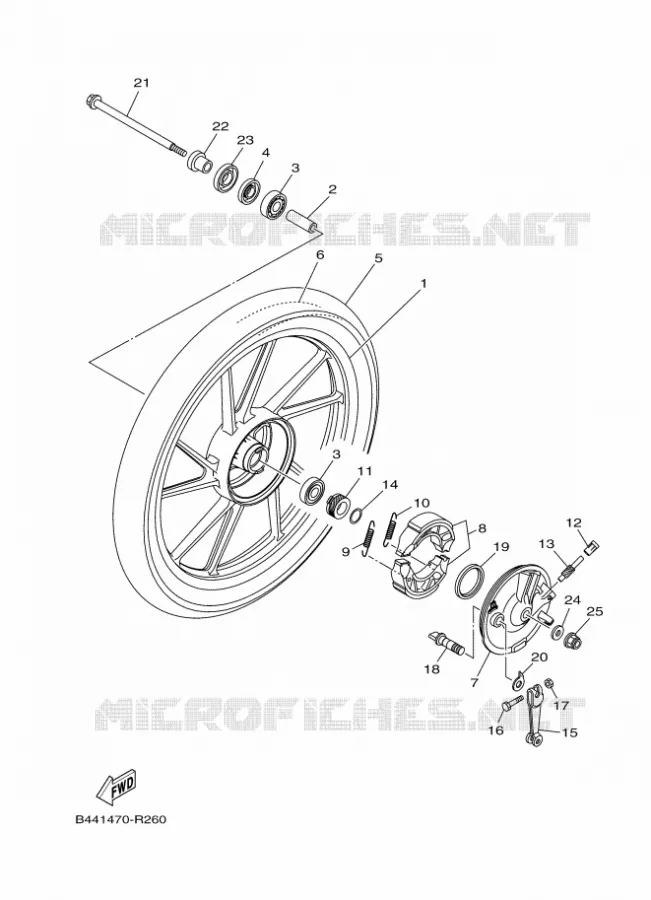 VOORWIEL Yamaha MOTO 110 2020 CRUX  YD110D-4