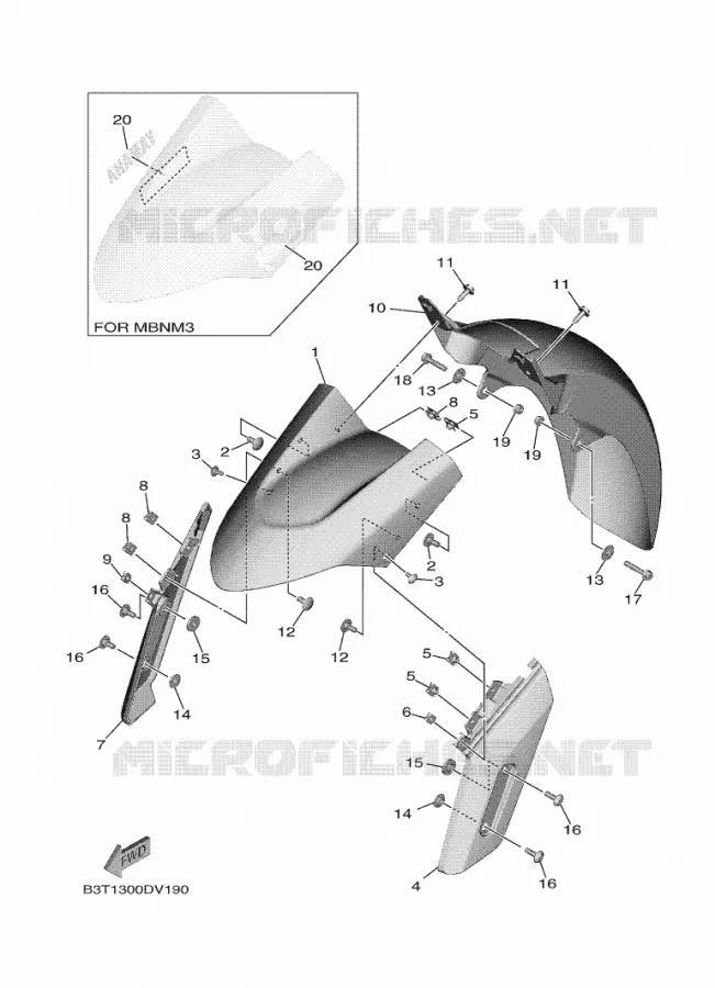 SPATBORD Yamaha SCOOTER 560 2020 TMAX  XP560E-A