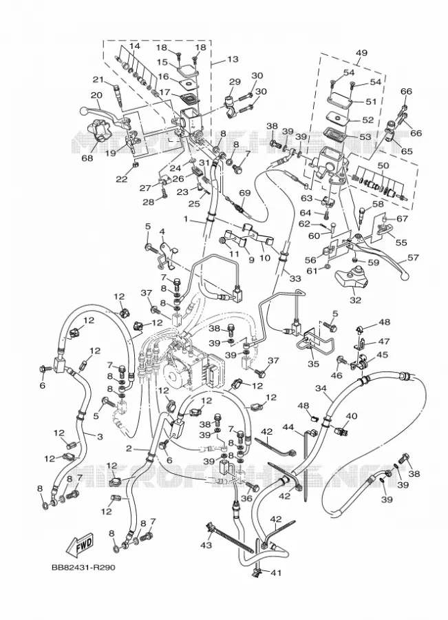REMPOMP VOOR Yamaha SCOOTER 155 2020 TRICITY  MWS150-A