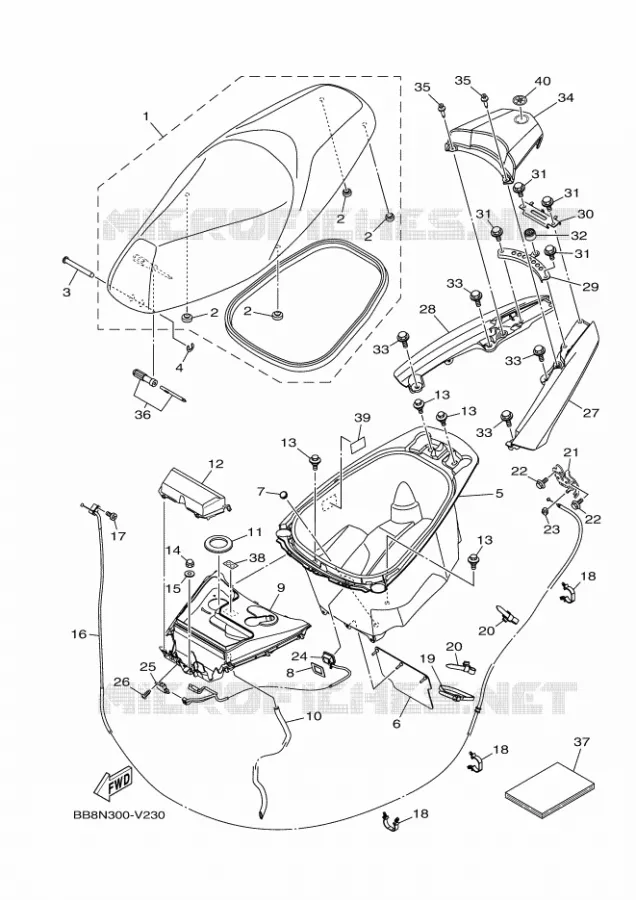 SELLE Yamaha SCOOTER 155 2020 TRICITY  MWS150-A