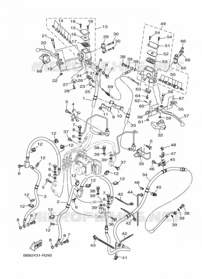 REMPOMP VOOR Yamaha SCOOTER 125 2020 TRICITY  MWS125-A