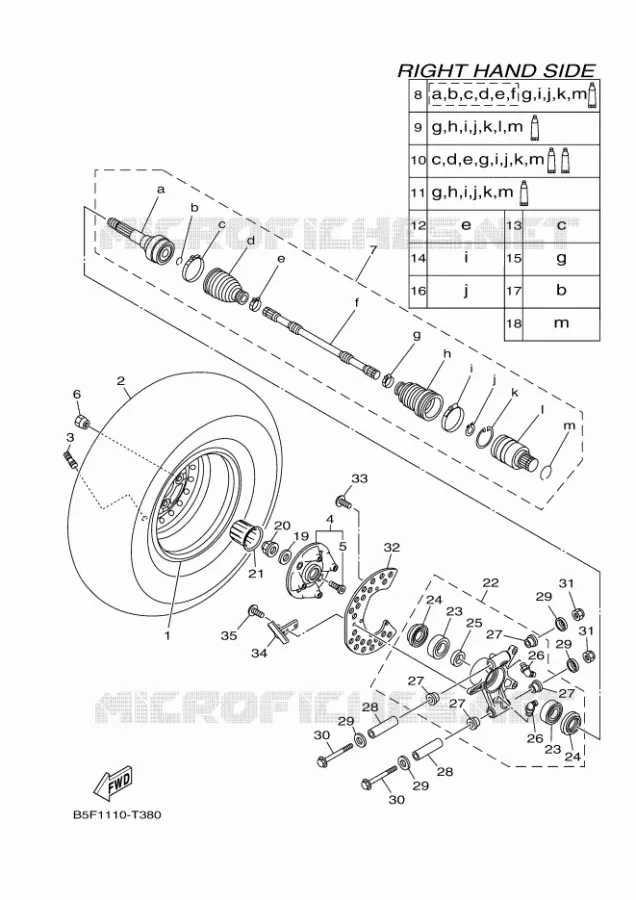 ACHTERWIEL 2 Yamaha SIDE BY SIDE 700 2020 VIKING  YXM700E/YX70MPL