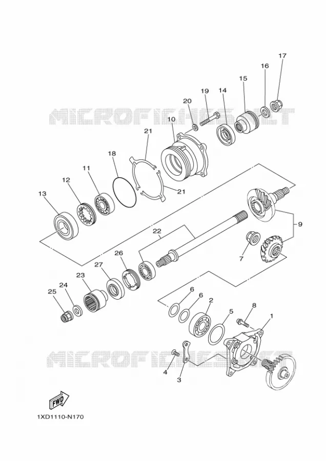 TRANSMISSIE Yamaha SIDE BY SIDE 700 2020 VIKING  YXM700E/YX70MPL