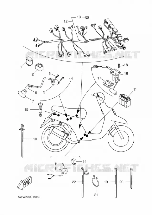 ELECTRISCH 2 Yamaha SCOOTER 50 2012 BOOSTER (MBK)  CW50L