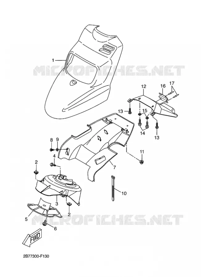 VOORSPATBORD Yamaha SCOOTER 50 2012 BOOSTER (MBK)  CW50L