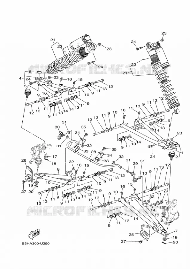 OPHANGING / WIEL VOOR Yamaha SIDE BY SIDE 1000 2020 YXZ  YXZ1000ET