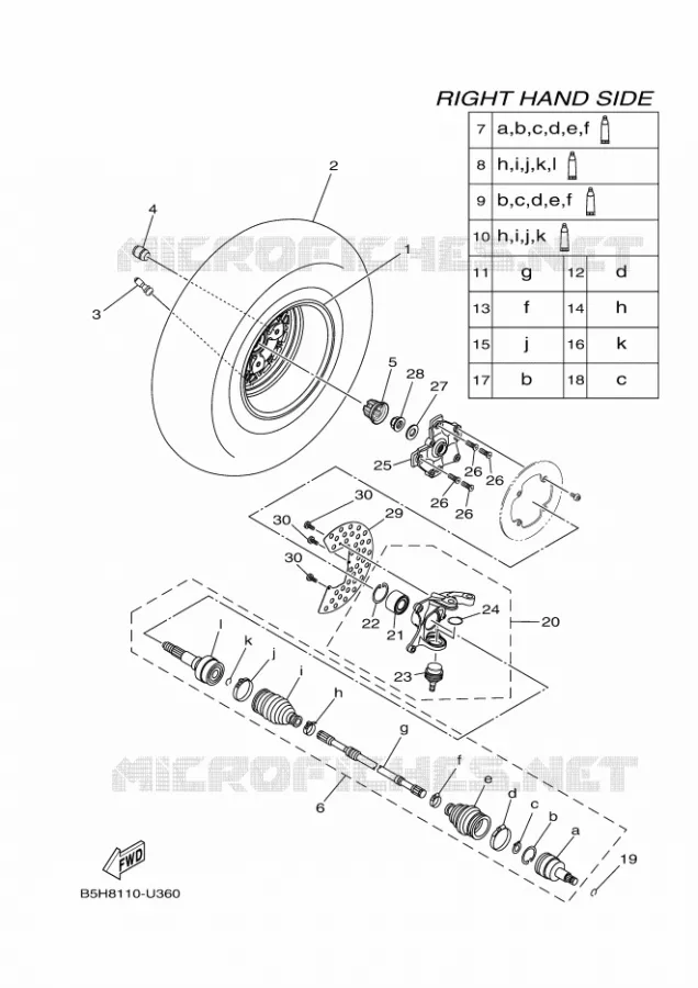WIEL VOOR 2 Yamaha SIDE BY SIDE 1000 2020 YXZ  YXZ1000ET