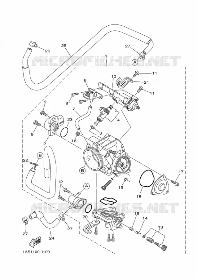 GASKLEP HUIS Yamaha QUAD 700 2020 RAPTOR  YFM700R