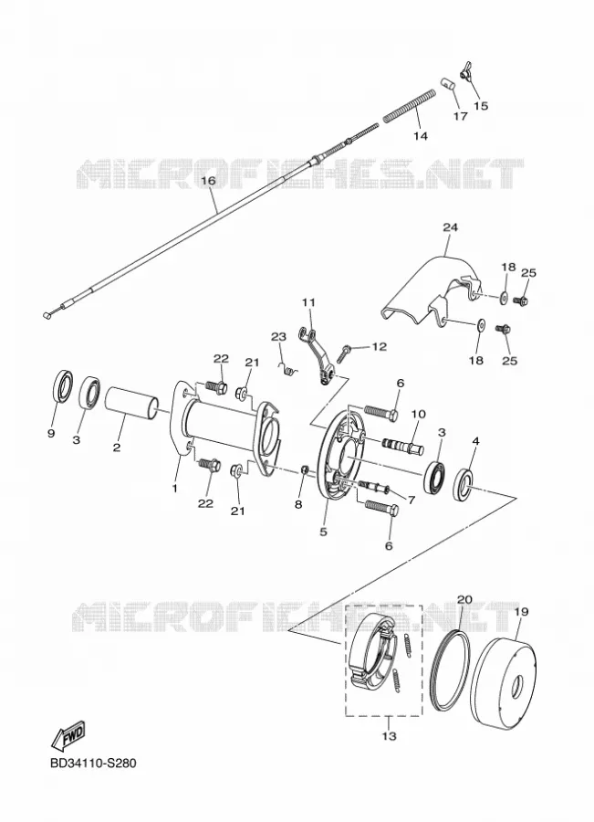 REM ACHTER Yamaha QUAD 90 2020 RAPTOR  YFM90R