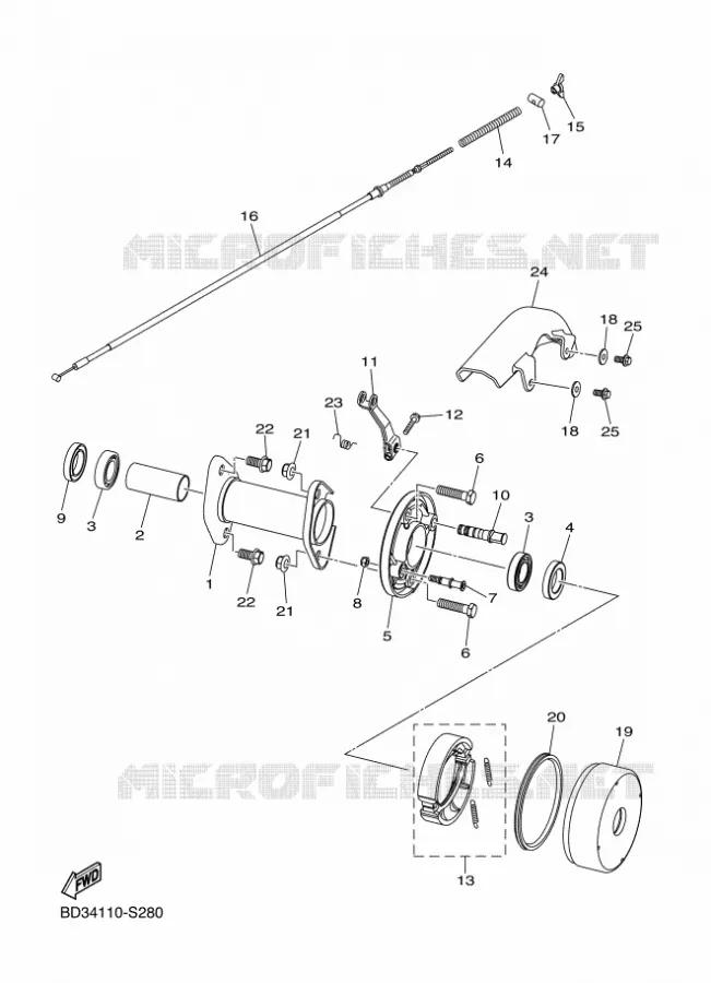 REM ACHTER Yamaha QUAD 90 2020 RAPTOR  YFM90R