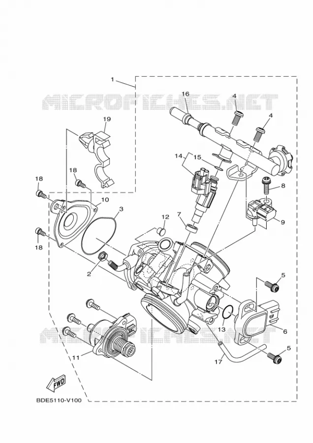 GASKLEP HUIS Yamaha QUAD 700 2020 GRIZZLY  YFM700FWAD
