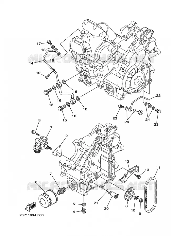 OLIEPOMP Yamaha QUAD 700 2020 GRIZZLY  YFM700FWAD