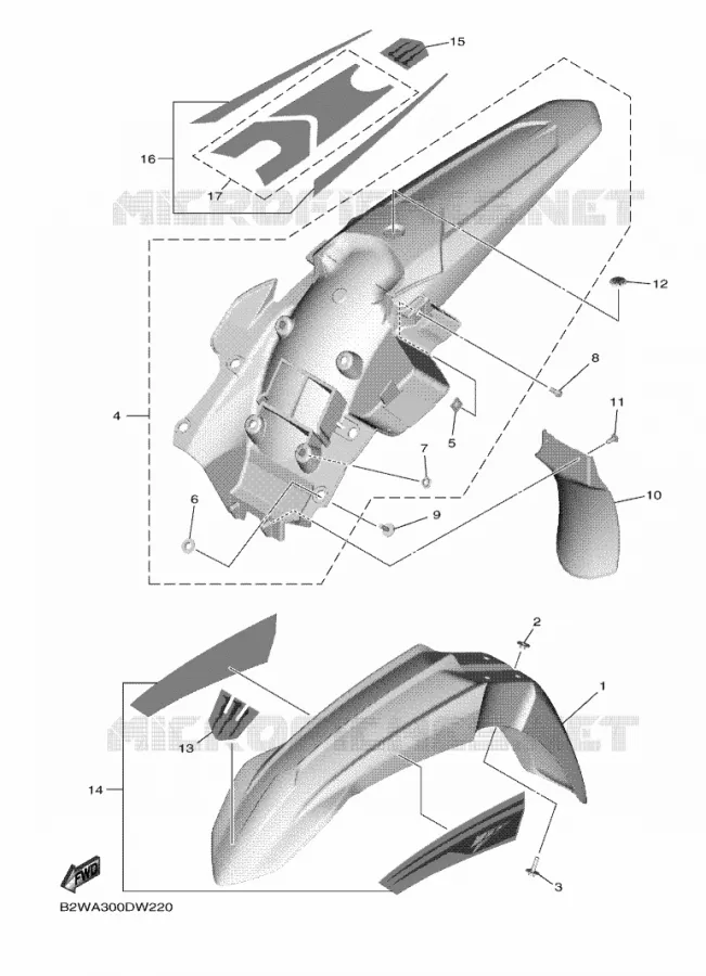 SPATBORD Yamaha MOTO 450 2021 YZF  YZ450F