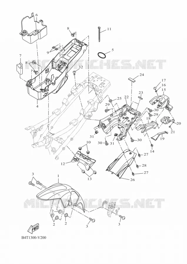 SPATBORD Yamaha MOTO 700 2021 TRACER  MTT690
