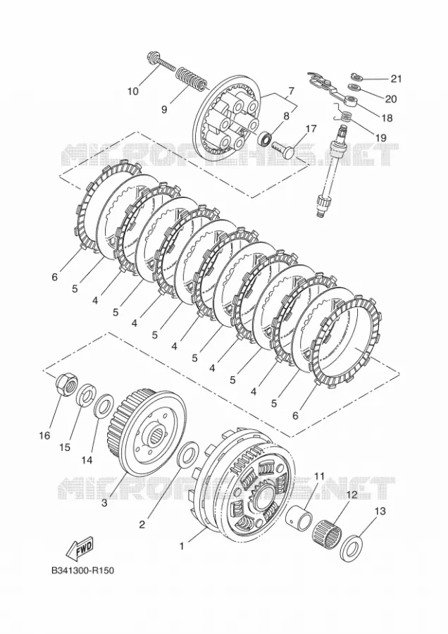 STARTMOTOR KOPPELINGS Yamaha MOTO 700 2021 TRACER  MTT690