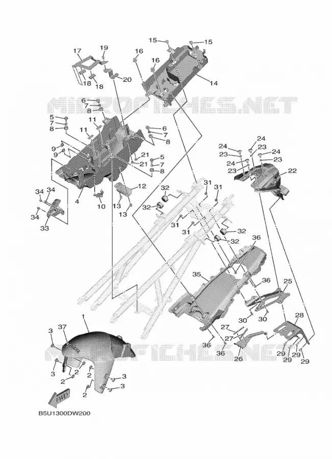 SPATBORD Yamaha MOTO 900 2021 TRACER  MTT890