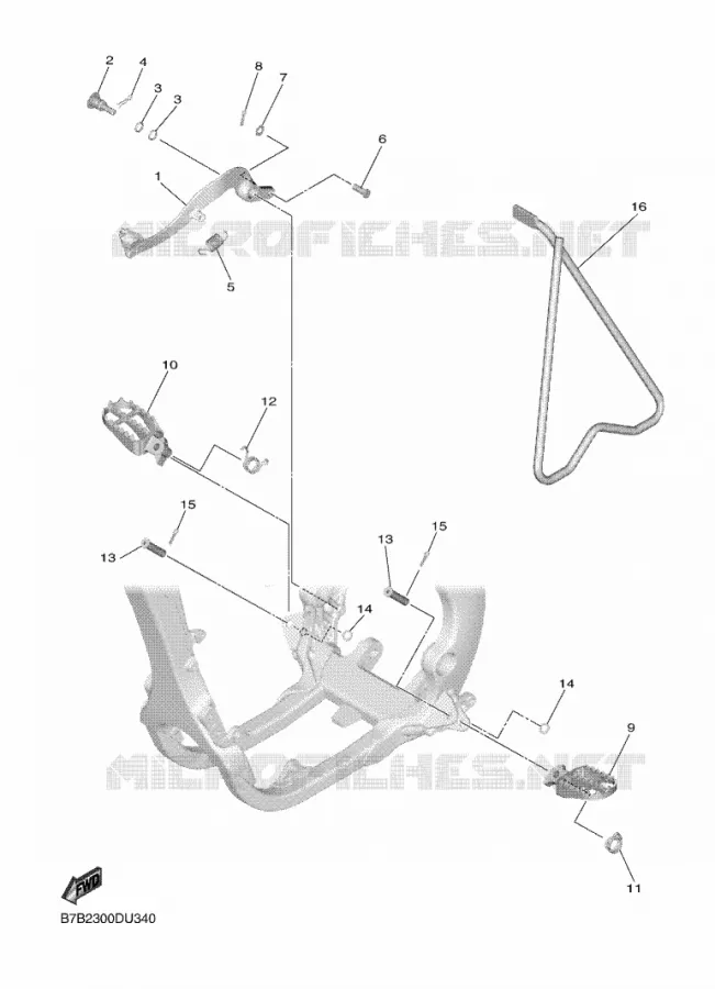 STANDAARD / VOETSTEUN Yamaha MOTO 250 2021 YZF  YZ250F