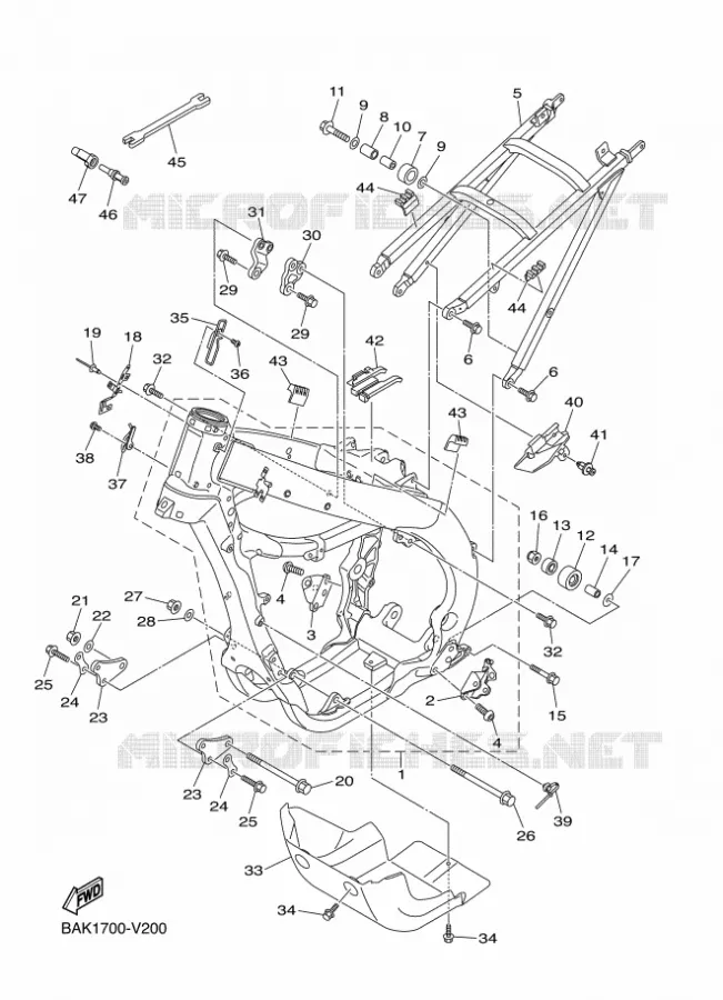 FRAME Yamaha MOTO 250 2021 WRF  WR250F
