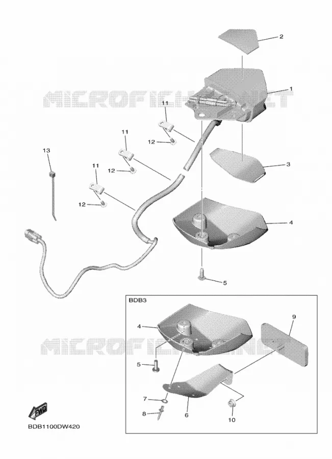 ACHTERLICHT Yamaha MOTO 450 2021 WRF  WR450F