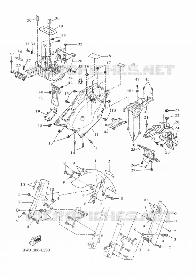 SPATBORD Yamaha MOTO 700 2021 TENERE  XTZ690