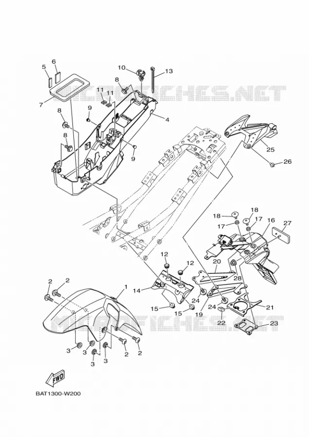 SPATBORD Yamaha MOTO 700 2021 MT  MTN690-U