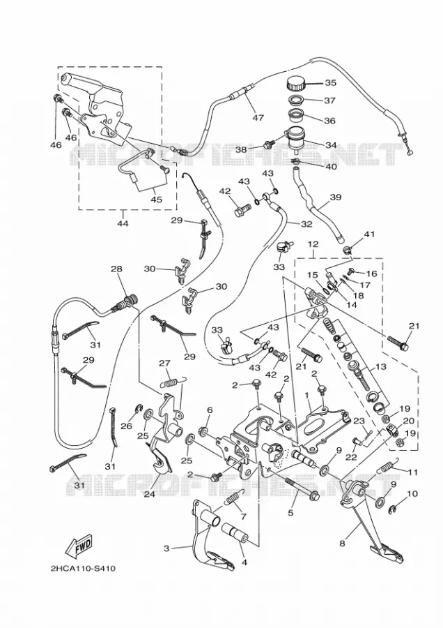PEDAAL / KABEL Yamaha SIDE BY SIDE 1000 2021 YXZ  YXZ1000E