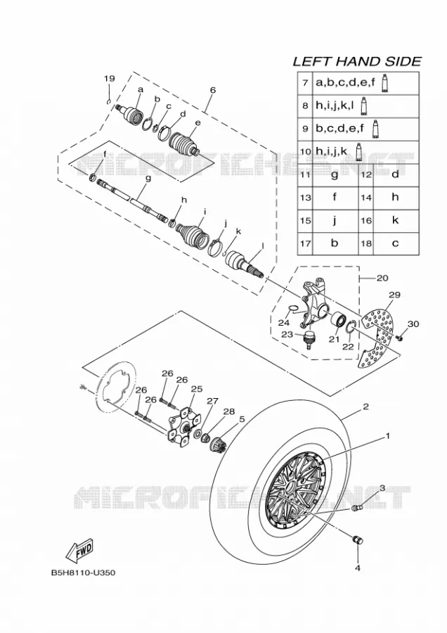 VOORWIEL Yamaha SIDE BY SIDE 1000 2021 YXZ  YXZ1000E