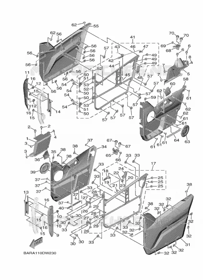 ZIJKUIPDEEL Yamaha SIDE BY SIDE 850 2021 WOLVERINE  YXF850E/YXF85WPAM
