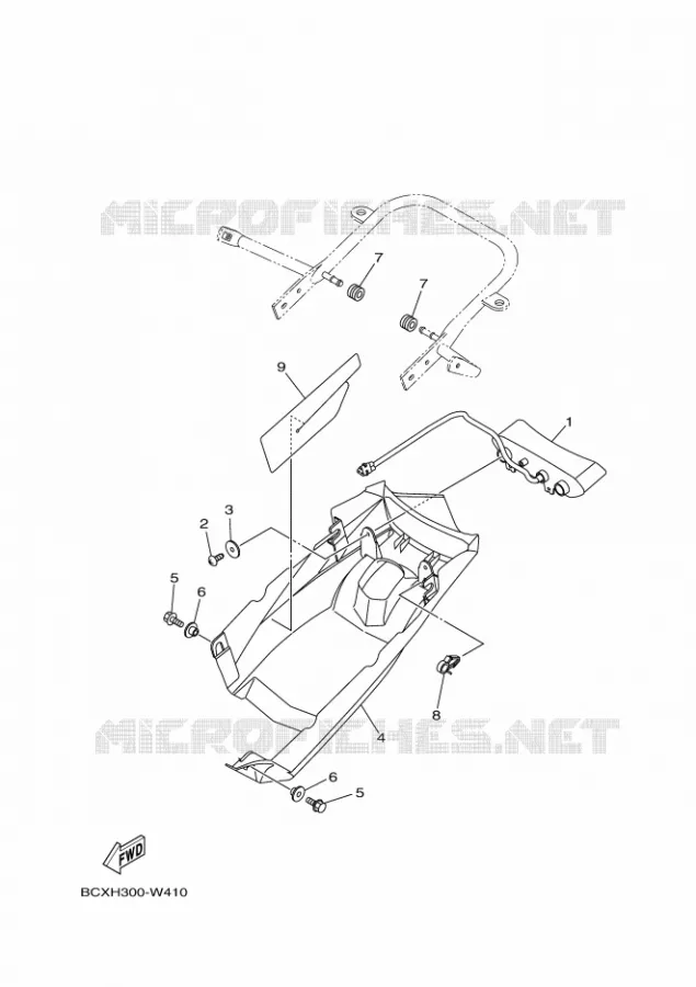 ACHTERLICHT Yamaha QUAD 700 2021 RAPTOR  YFM700R