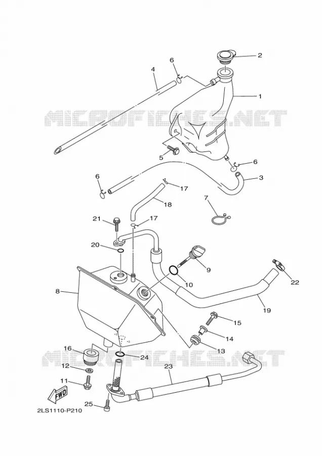 OLIE RESERVOIR Yamaha QUAD 700 2021 RAPTOR  YFM700R