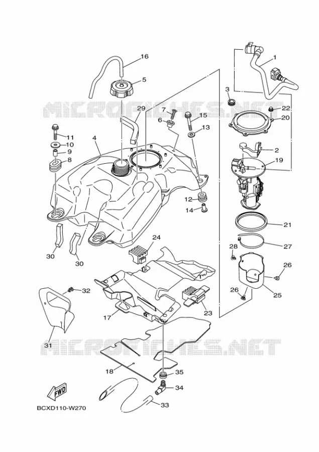 BENZINE TANK Yamaha QUAD 700 2021 RAPTOR  YFM700R
