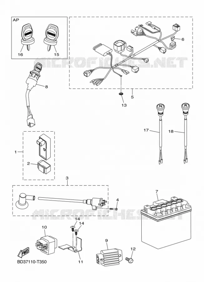 ELECTRISCH 1 Yamaha QUAD 90 2021 RAPTOR  YFM90R