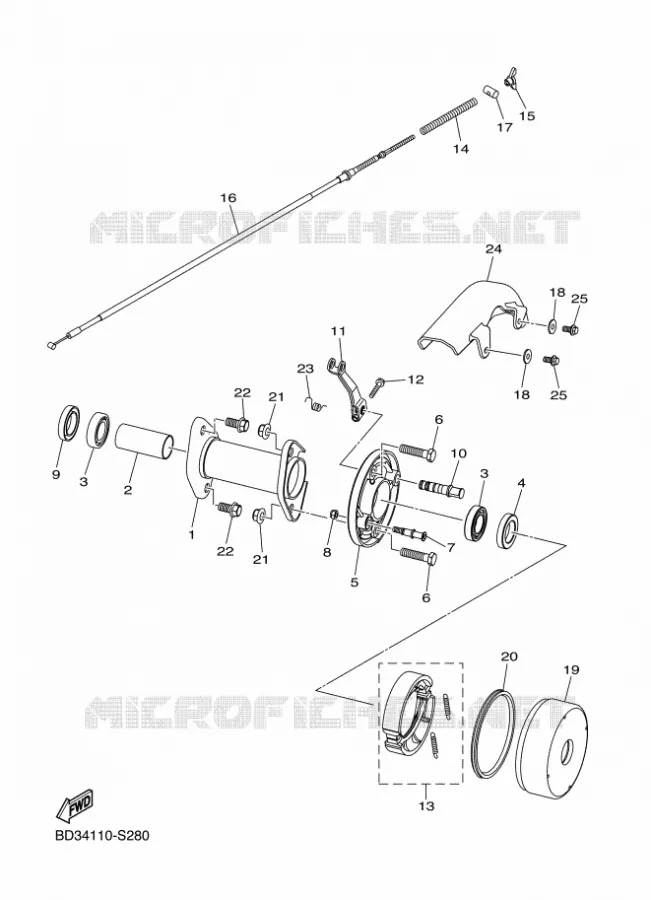 REM ACHTER Yamaha QUAD 90 2021 RAPTOR  YFM90R
