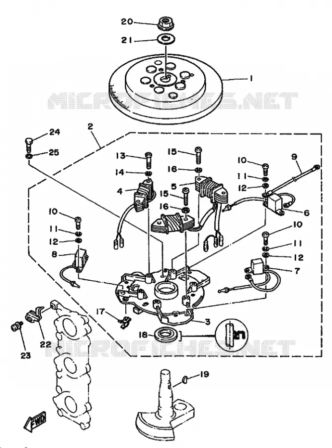 DYNAMO LAADSPOEL Yamaha OUTBOARD ENGINES 40hp (29.4kW) 1990 40  40H