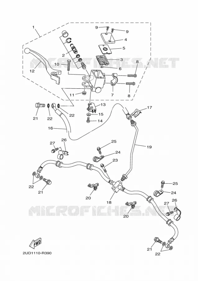 REMPOMP VOOR Yamaha QUAD 700 2021 GRIZZLY  YFM700FWAD