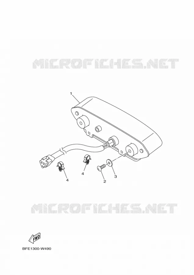 ACHTERLICHT Yamaha QUAD 700 2021 GRIZZLY  YFM700FWAD