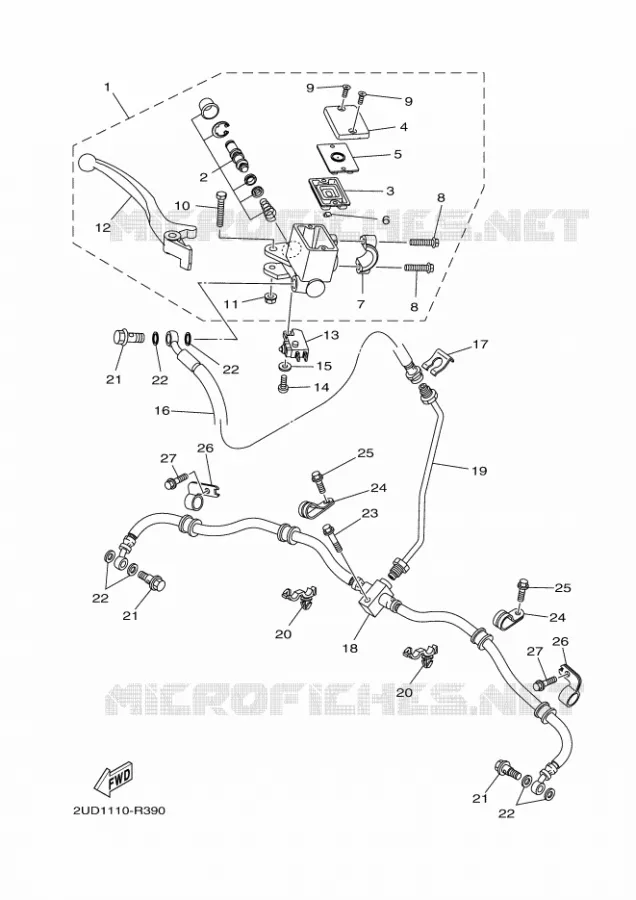 REMPOMP VOOR Yamaha QUAD 700 2021 GRIZZLY  YFM700FWAD