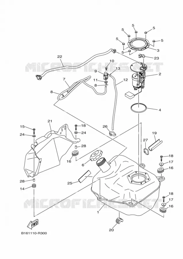 BENZINE TANK Yamaha QUAD 700 2021 GRIZZLY  YFM700FWAD