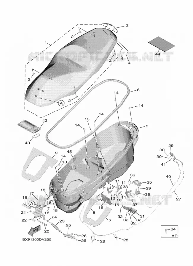 SELLE Yamaha SCOOTER 300 2021 TRICITY  MWD300