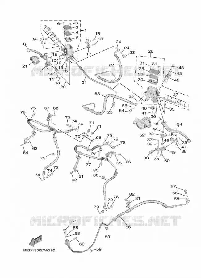 REMPOMP VOOR Yamaha SCOOTER 300 2021 TRICITY  MWD300