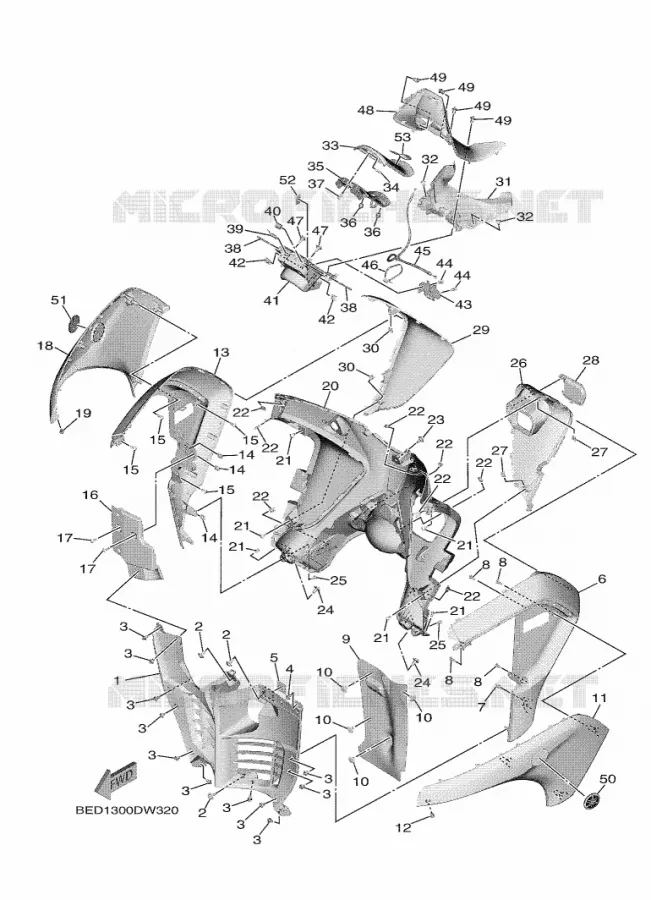 BEENSCHERM Yamaha SCOOTER 300 2021 TRICITY  MWD300