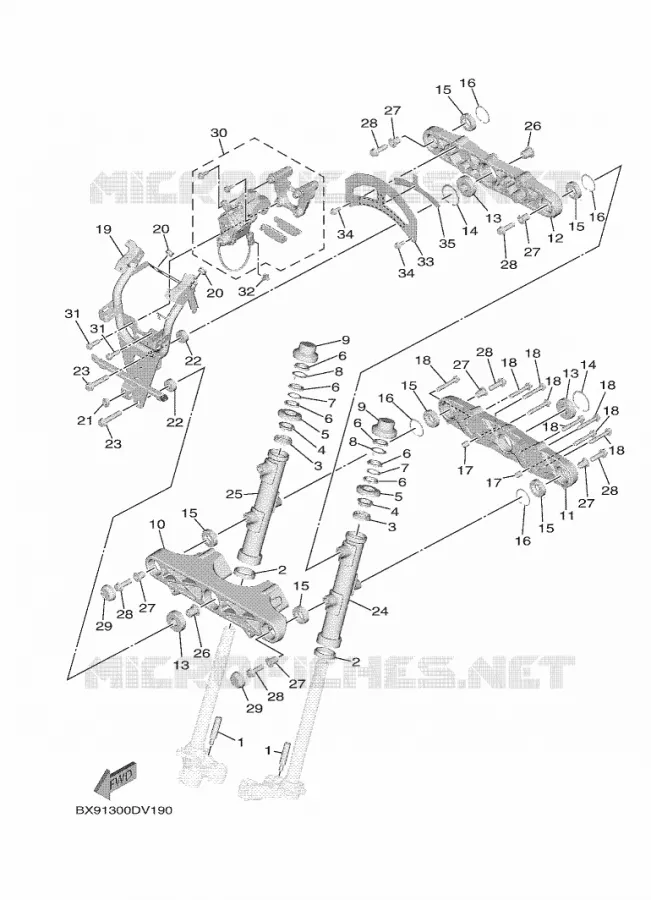STUUR Yamaha SCOOTER 300 2021 TRICITY  MWD300