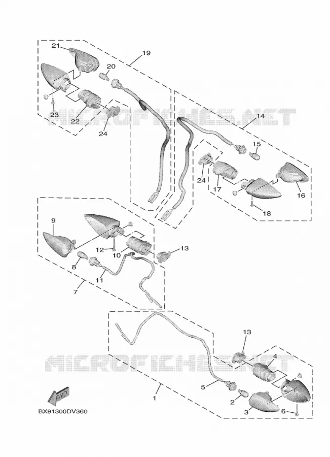 KNIPPERLICHT Yamaha SCOOTER 300 2021 TRICITY  MWD300