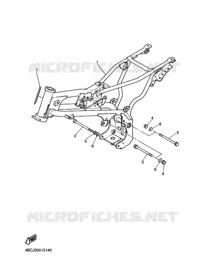 FRAME Yamaha MOTO 80 2010 PW  PW80