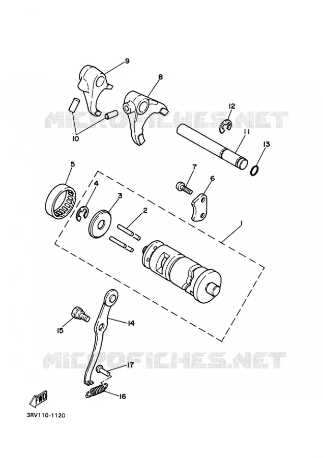 SCHAKELWALS Yamaha MOTO 80 2010 PW  PW80